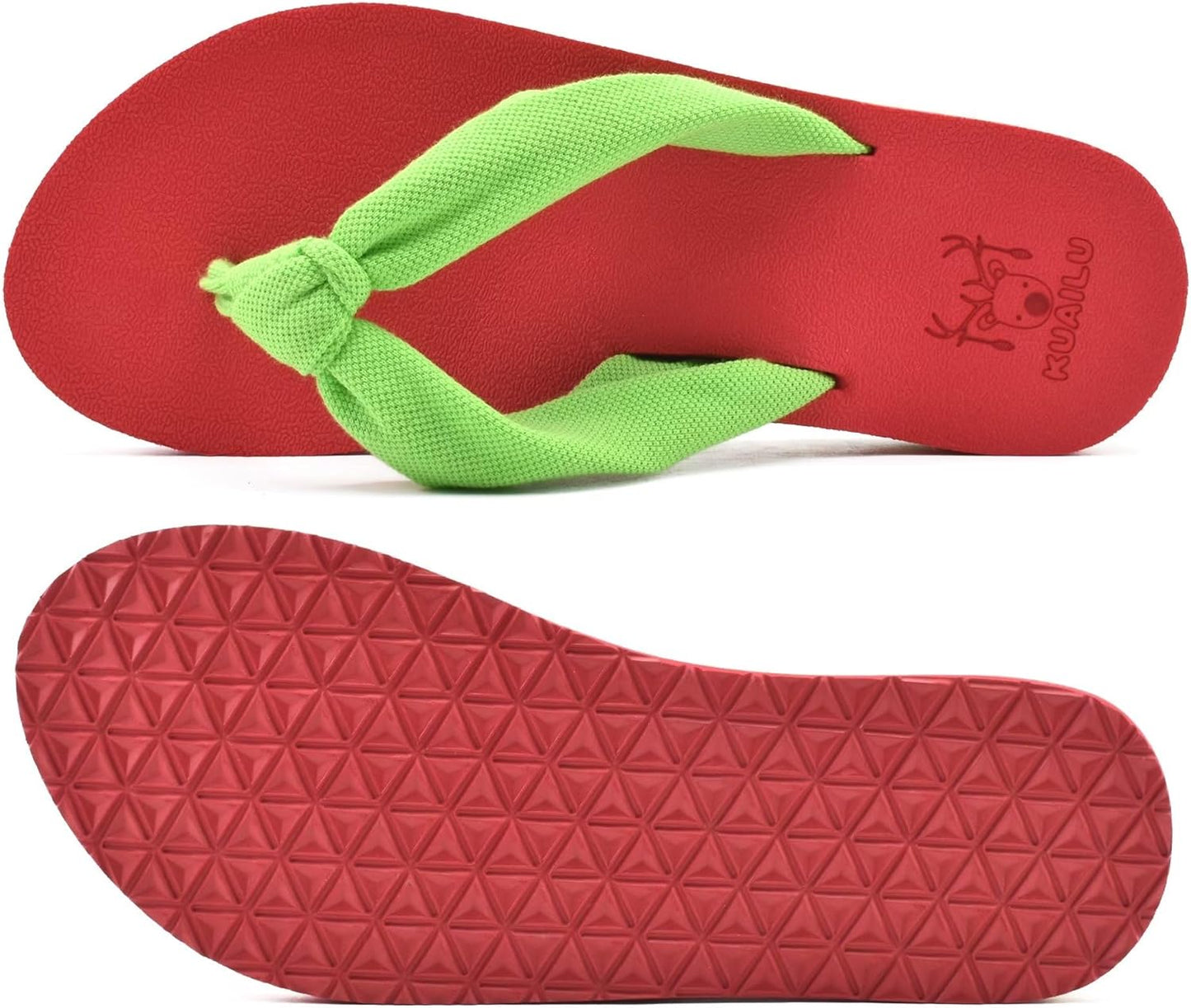 KuaiLu Flip Flops for Women with Arch Support Yoga Mat Comfortable Summer Beach Walking Thong Cushion Sandals Slip On Indoor Outdoor