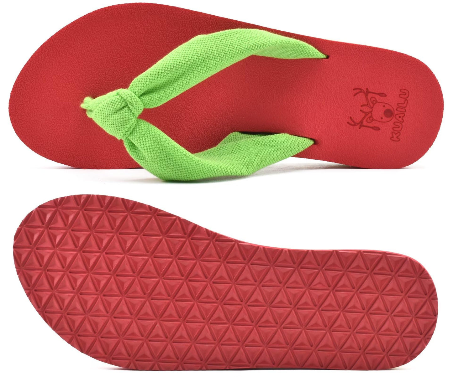 KuaiLu Flip Flops for Women with Arch Support Yoga Mat Comfortable Summer Beach Walking Thong Cushion Sandals Slip On Indoor Outdoor