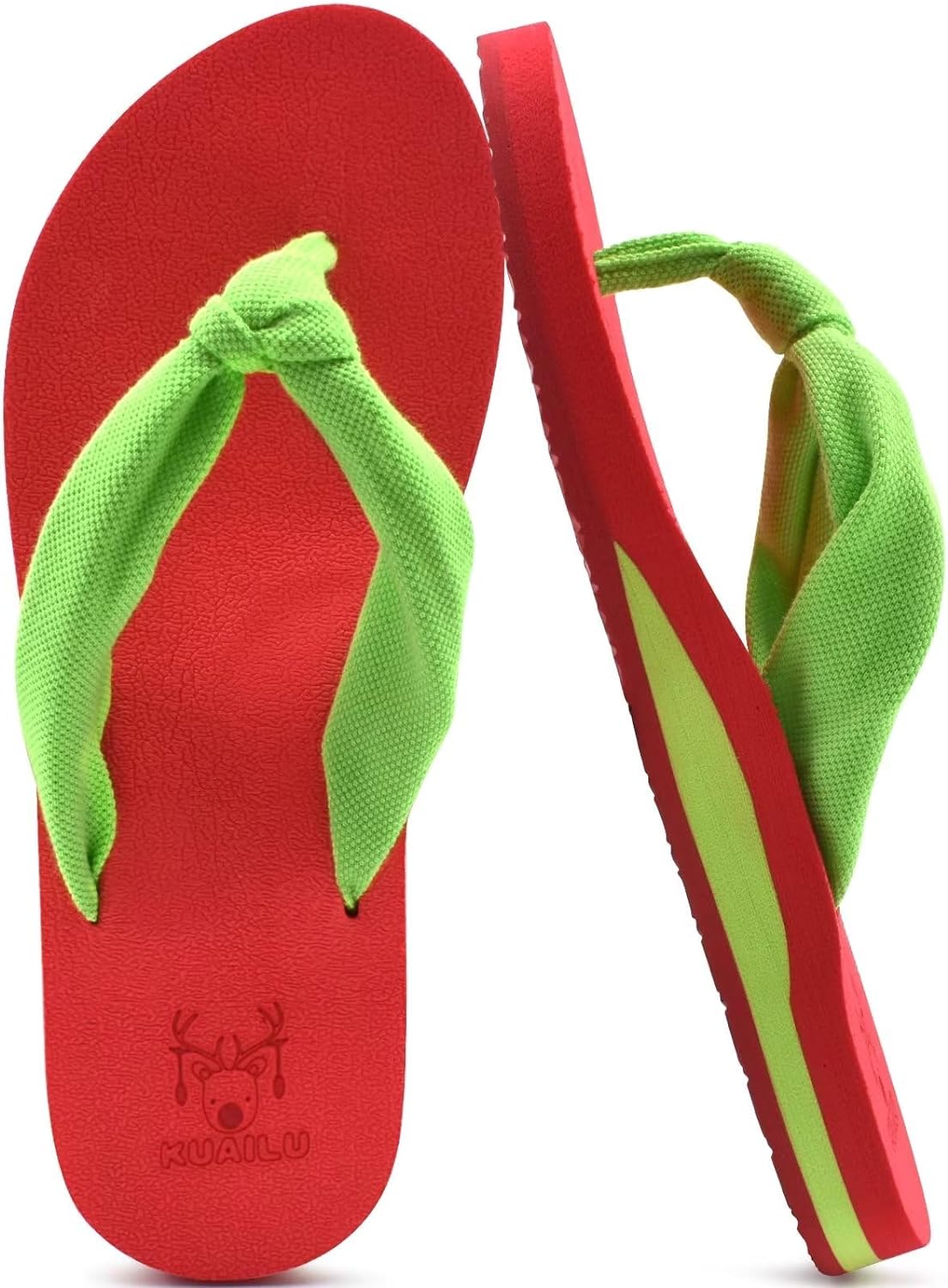 KuaiLu Flip Flops for Women with Arch Support Yoga Mat Comfortable Summer Beach Walking Thong Cushion Sandals Slip On Indoor Outdoor