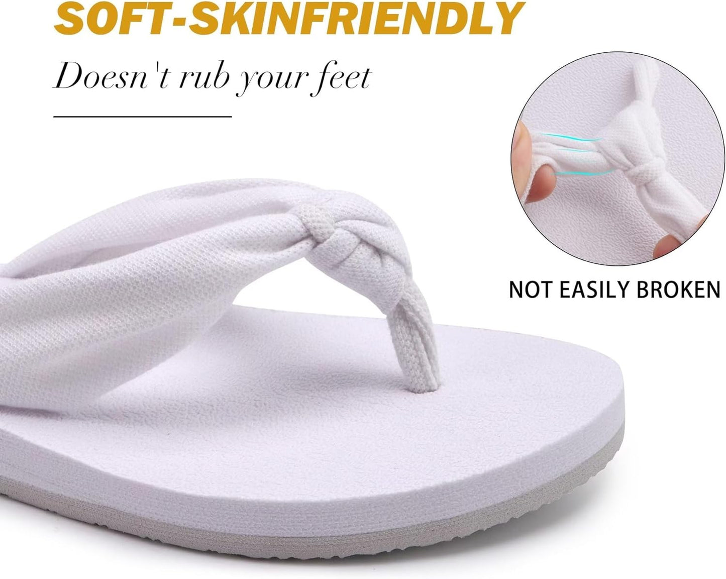 KuaiLu Flip Flops for Women with Arch Support Yoga Mat Comfortable Summer Beach Walking Thong Cushion Sandals Slip On Indoor Outdoor