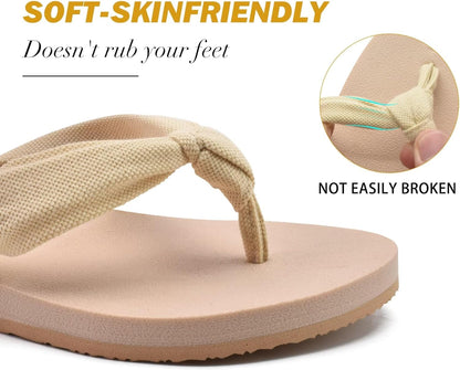 KuaiLu Flip Flops for Women with Arch Support Yoga Mat Comfortable Summer Beach Walking Thong Cushion Sandals Slip On Indoor Outdoor