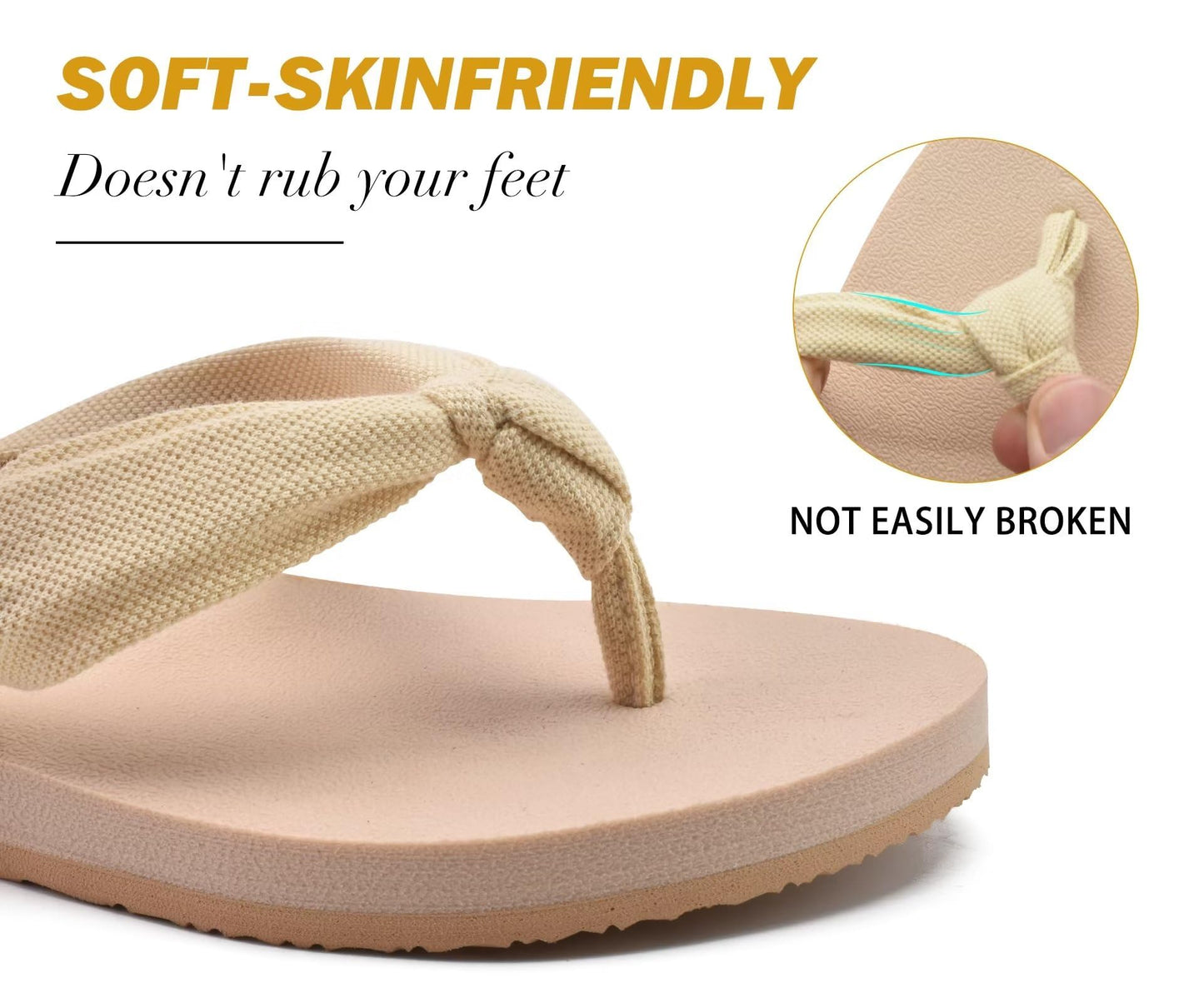 KuaiLu Flip Flops for Women with Arch Support Yoga Mat Comfortable Summer Beach Walking Thong Cushion Sandals Slip On Indoor Outdoor