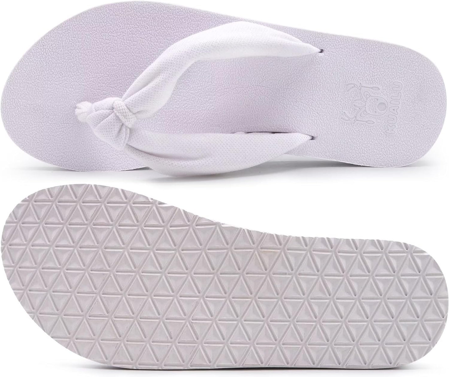 KuaiLu Flip Flops for Women with Arch Support Yoga Mat Comfortable Summer Beach Walking Thong Cushion Sandals Slip On Indoor Outdoor