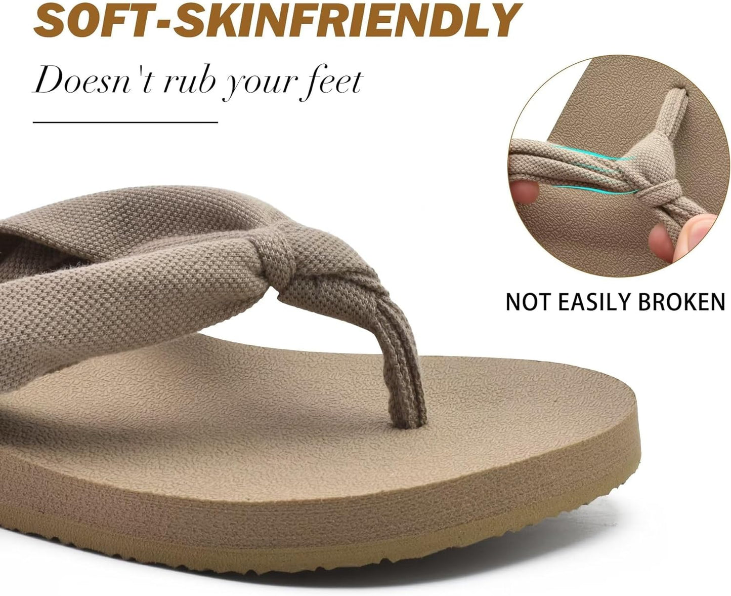 KuaiLu Flip Flops for Women with Arch Support Yoga Mat Comfortable Summer Beach Walking Thong Cushion Sandals Slip On Indoor Outdoor