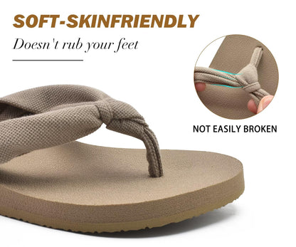 KuaiLu Flip Flops for Women with Arch Support Yoga Mat Comfortable Summer Beach Walking Thong Cushion Sandals Slip On Indoor Outdoor