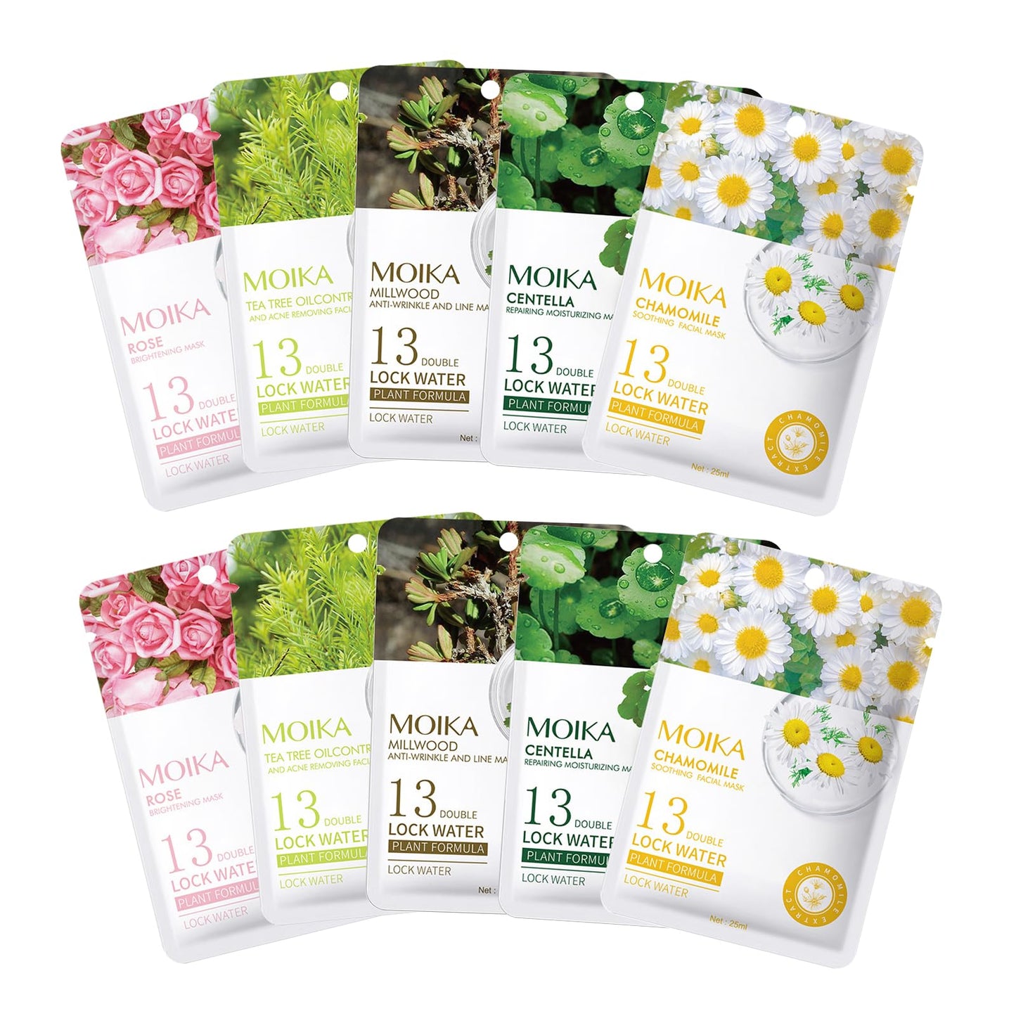 MOND'SUB SADOER Face Sheet Mask Bundle with 12 Facial Skin Care Sheet Masks | Hydrating, Radiance Boost,Calming, Moisturizing, Balancing - For All Skin Types,Both Men & Women